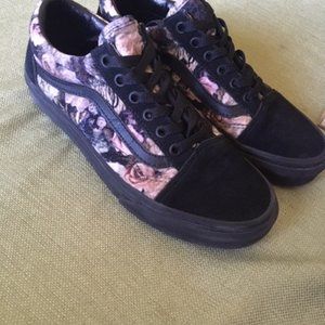 Vans Old Skool Velvet Floral Black